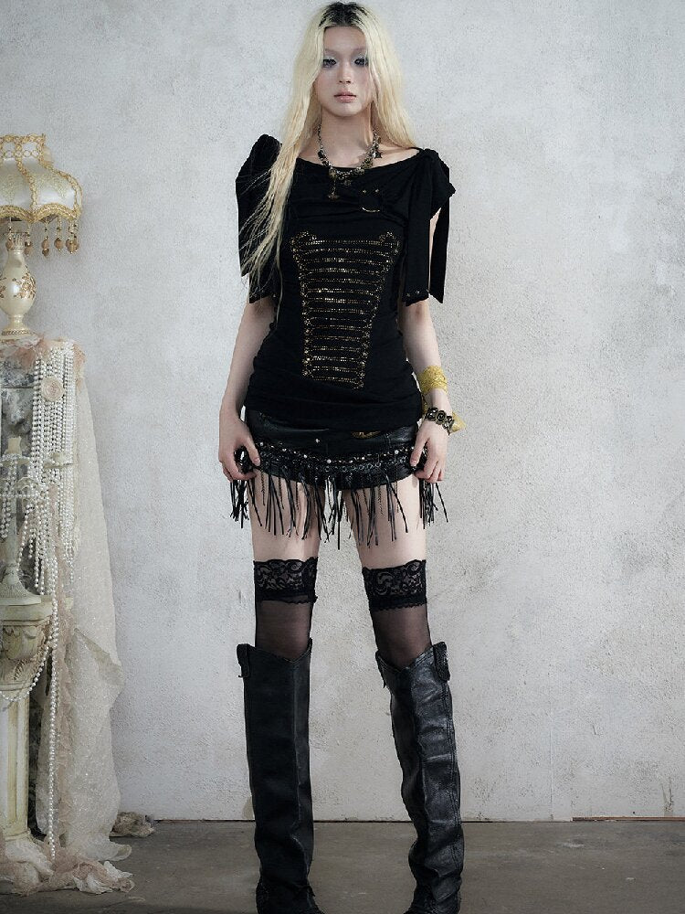 Vintage Court Knightly T-Shirt Dress【s0000017863】