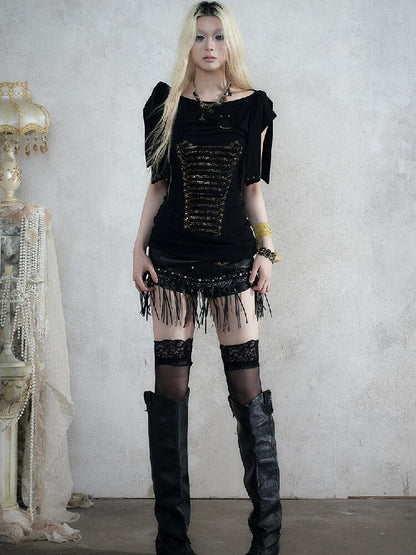 Vintage Court Knightly T-Shirt Dress【s0000017863】
