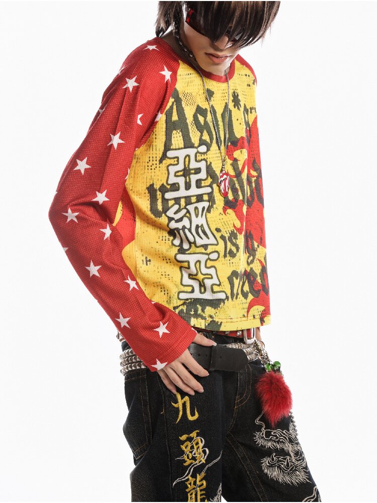 American Flag Skull Long Sleeve【s0000019127】