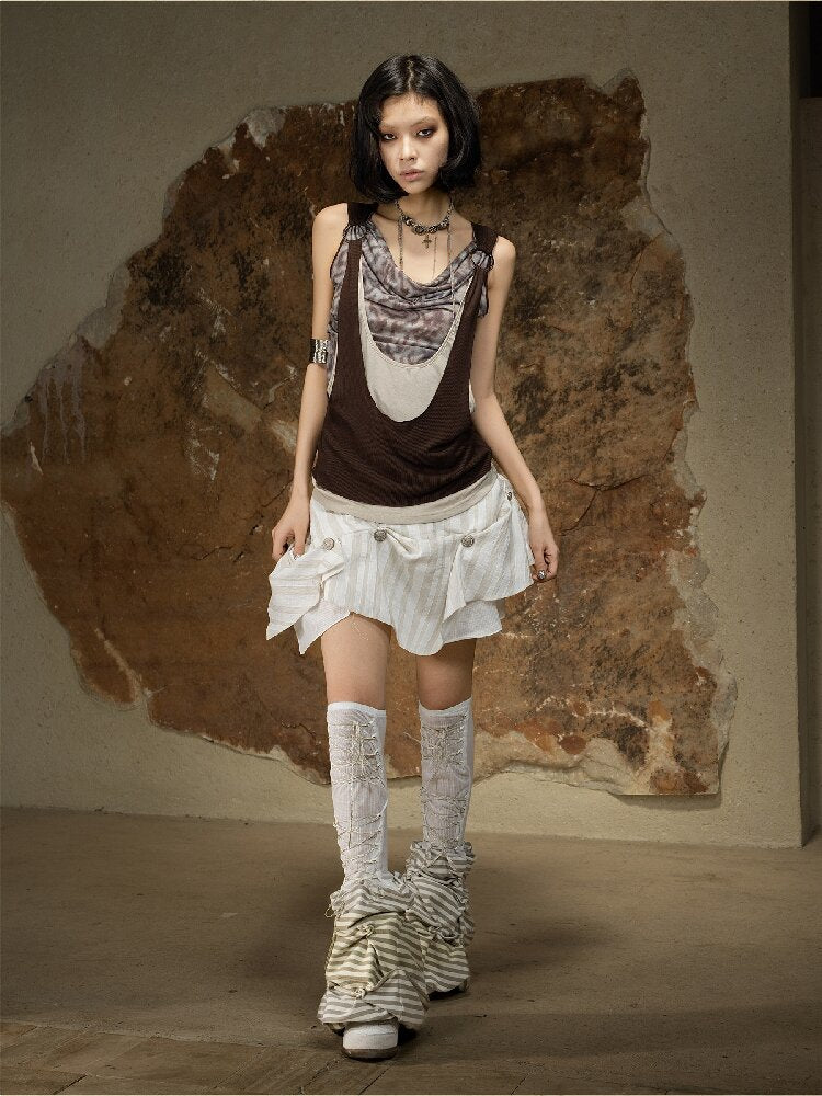 Original Irregular Sleeveless Vest Top【s0000016882】