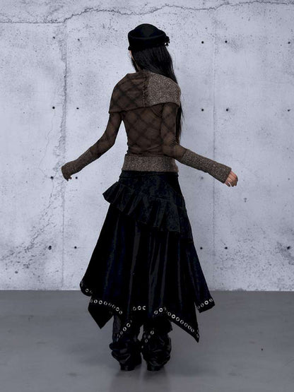 Vintage Punk Scarf Wool Knit Layer【s0000014923】