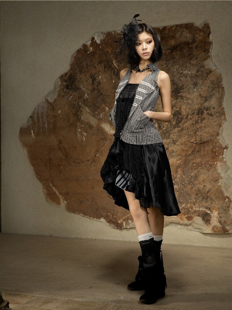 Sleeveless Halterneck Vest Shirt Top【s0000016885】