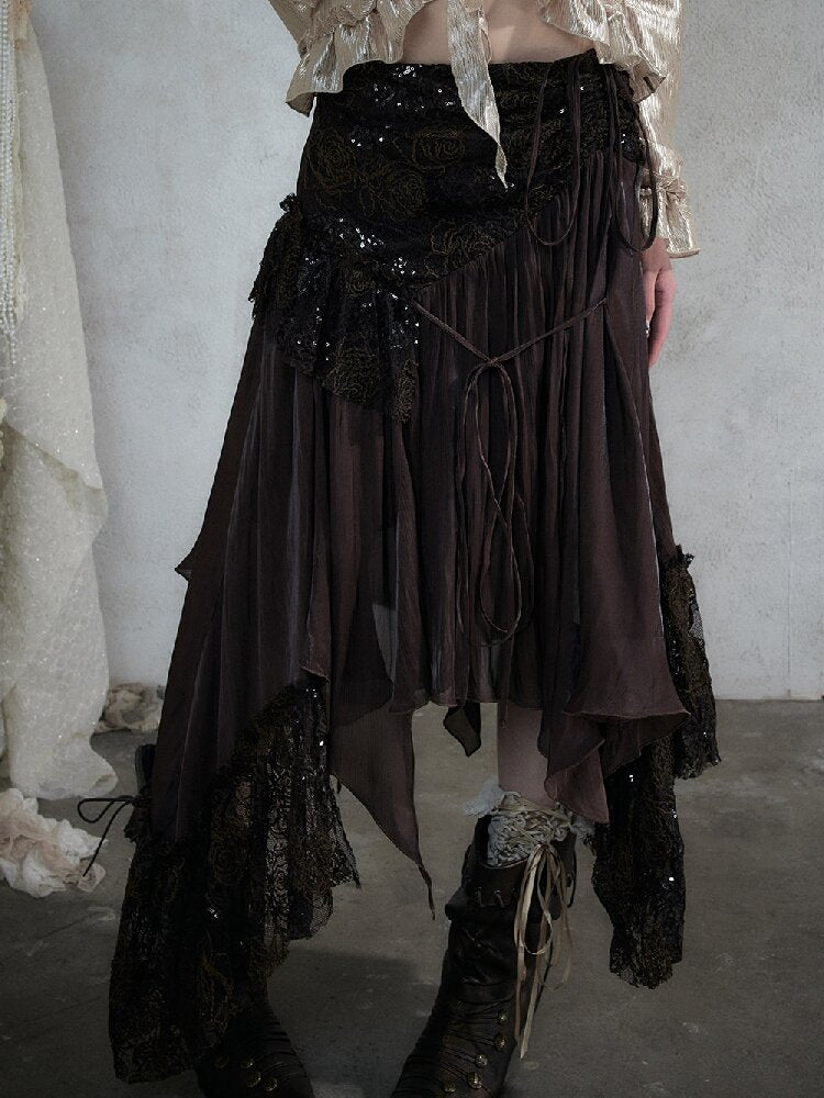 Dreamy Heiress Lace Chiffon Dress【s0000017984】