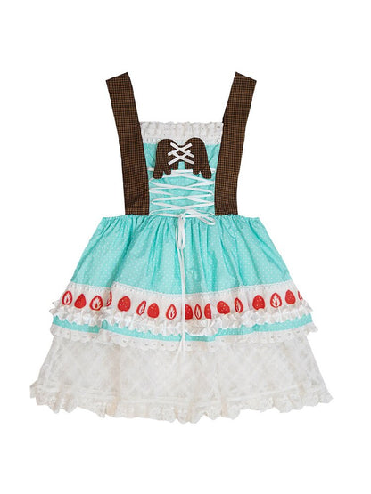 Polka Dot Floral Bow Tank Dress【s0000018543】