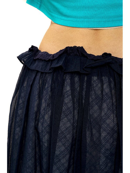 Thin Plaid Bow Spliced Skirt【s0000016087】