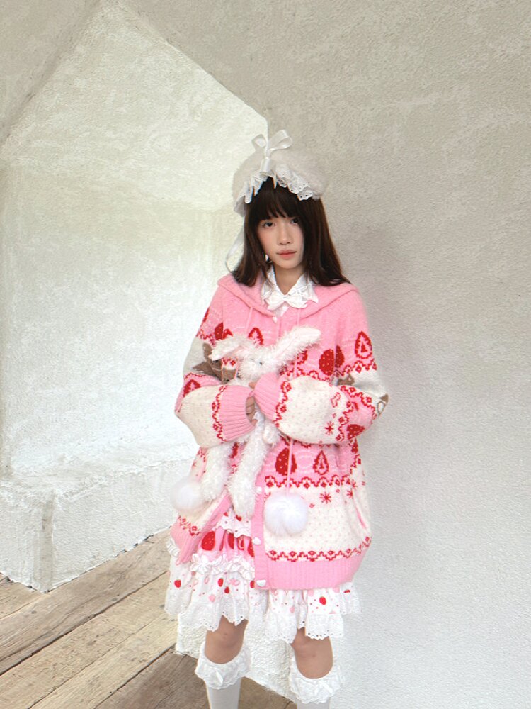 Bear Cake Fair Isle Cardigan【s0000018537】