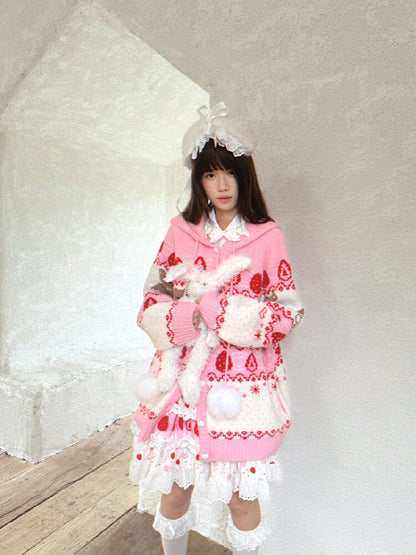 Bear Cake Fair Isle Cardigan【s0000018537】