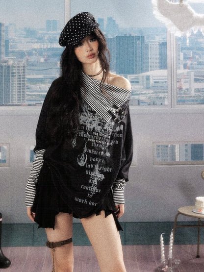 Pleated Irregular A-Line Skirt【s0000016271】