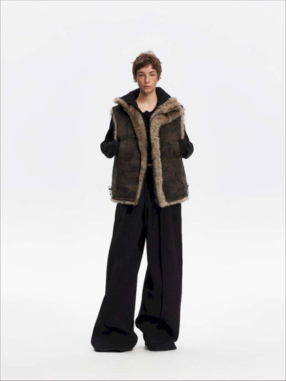 American Scimitar Drape Wide-Leg Slacks【s0000014877】