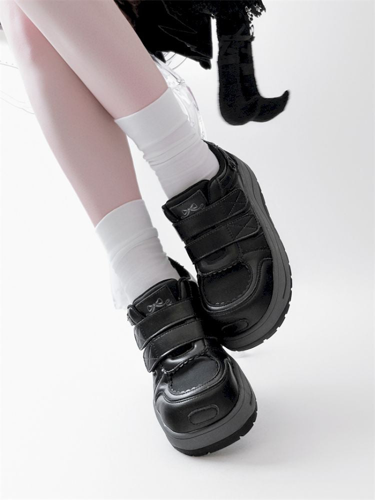 Lace-up thick-soled sneakers【s0000012963】