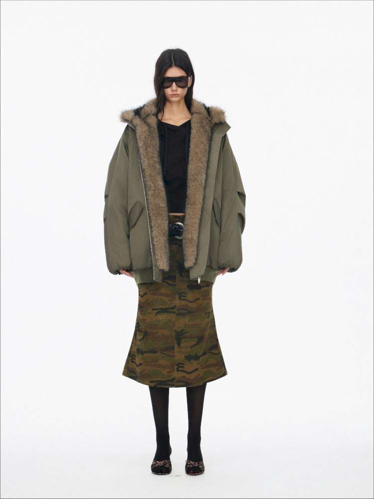 Plush Collar Warm Padded Jacket【s0000014872】