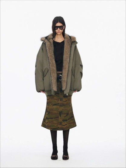 Plush Collar Warm Padded Jacket【s0000014872】