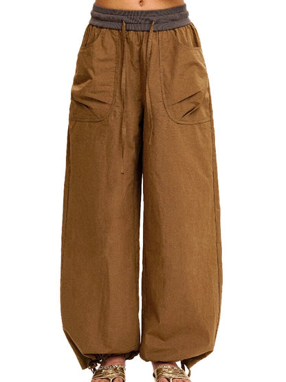 Threaded Waist Drawstring Pants【s0000017438】