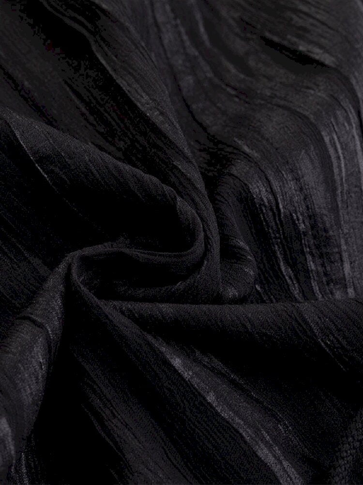 Gothic Pleated Ruffled Slim Shirt【s0000015450】