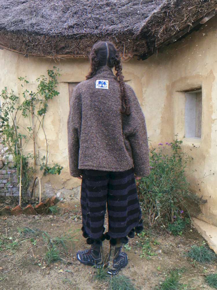 Brown Woolen Loose Button Coat【s0000014896】