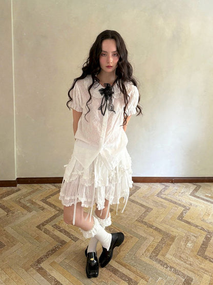 Short-sleeved cotton shirt【s0000012762】