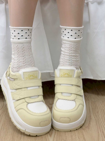 Lace-up thick-soled sneakers【s0000012963】