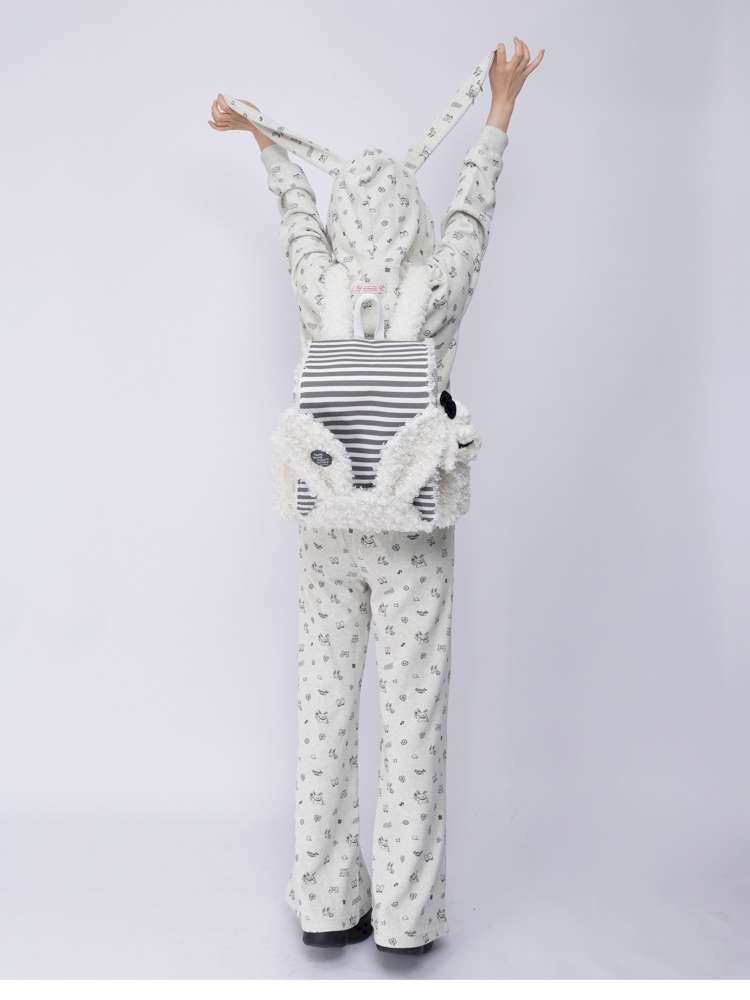 Rabbit Ears Fur Computer School Bag【s0000014615】