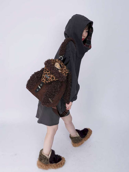 Rabbit Ears Cute Fur Crossbody School Bag【s0000014619】