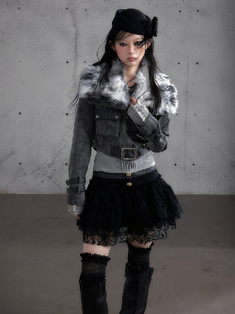 Vintage Layered Mesh Puffy Skirt【s0000019151】