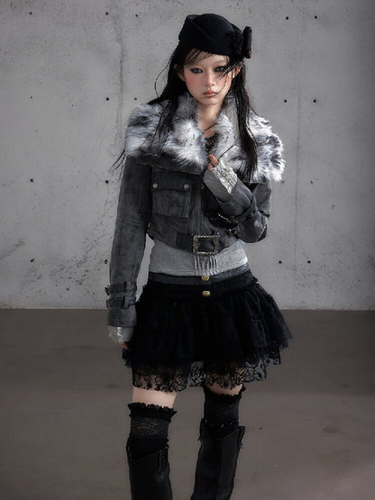 Vintage Layered Mesh Puffy Skirt【s0000019151】