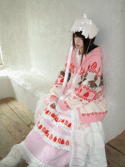 Bear Cake Fair Isle Cardigan【s0000018537】