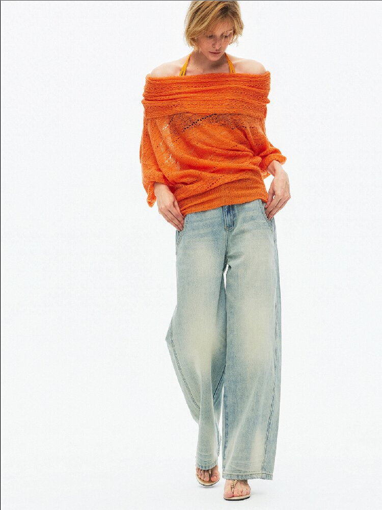 One Shoulder Cut Out Cable Knit【s0000015930】