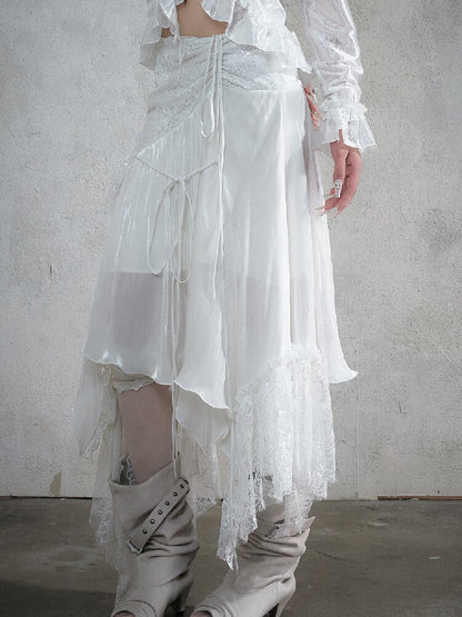 Dreamy Heiress Lace Chiffon Dress【s0000017984】