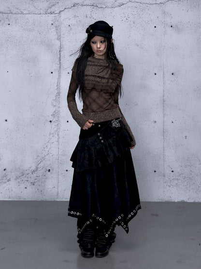 Vintage Punk Scarf Wool Knit Layer【s0000014923】