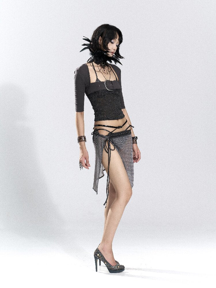 Foil Print Bikini Mesh Set【s0000018480】