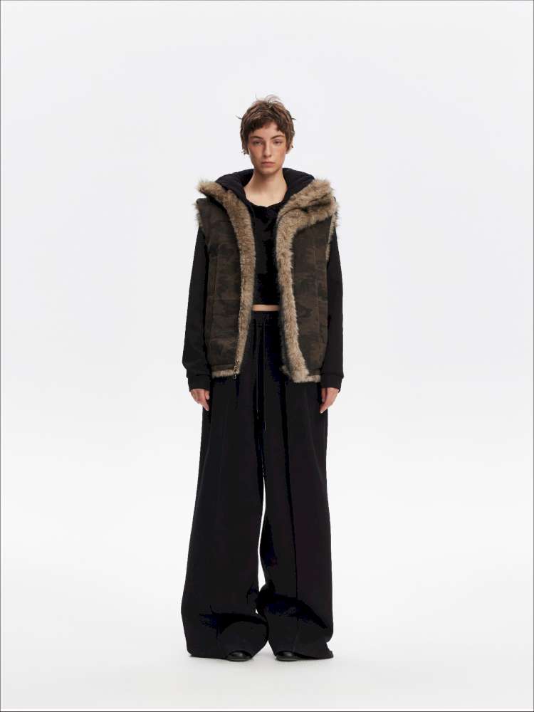 American Scimitar Drape Wide-Leg Slacks【s0000014877】