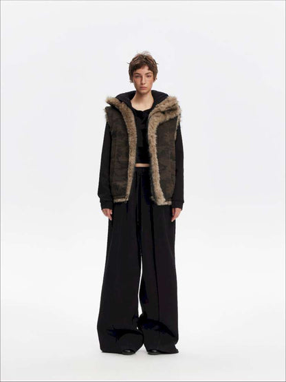 American Scimitar Drape Wide-Leg Slacks【s0000014877】