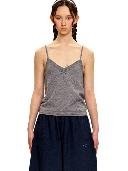 Breathable Lace Knit Top Skirt Set【s0000017442】