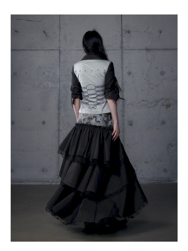 Short low collar long sleeve shirt【s0000013478】