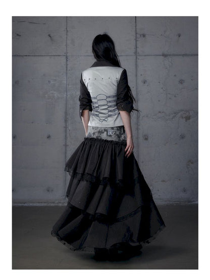 Short low collar long sleeve shirt【s0000013478】