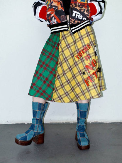 Vintage layered butt curtain skirt【s0000014378】