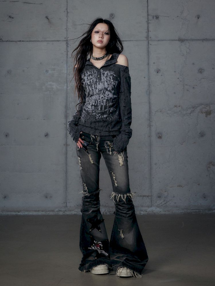 Backless Hooded Long Sleeve Bottom Top【s0000013469】