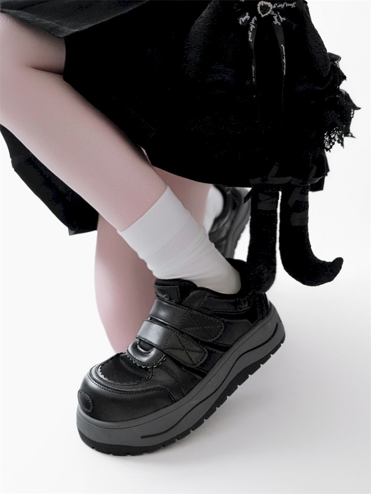 Lace-up thick-soled sneakers【s0000012963】