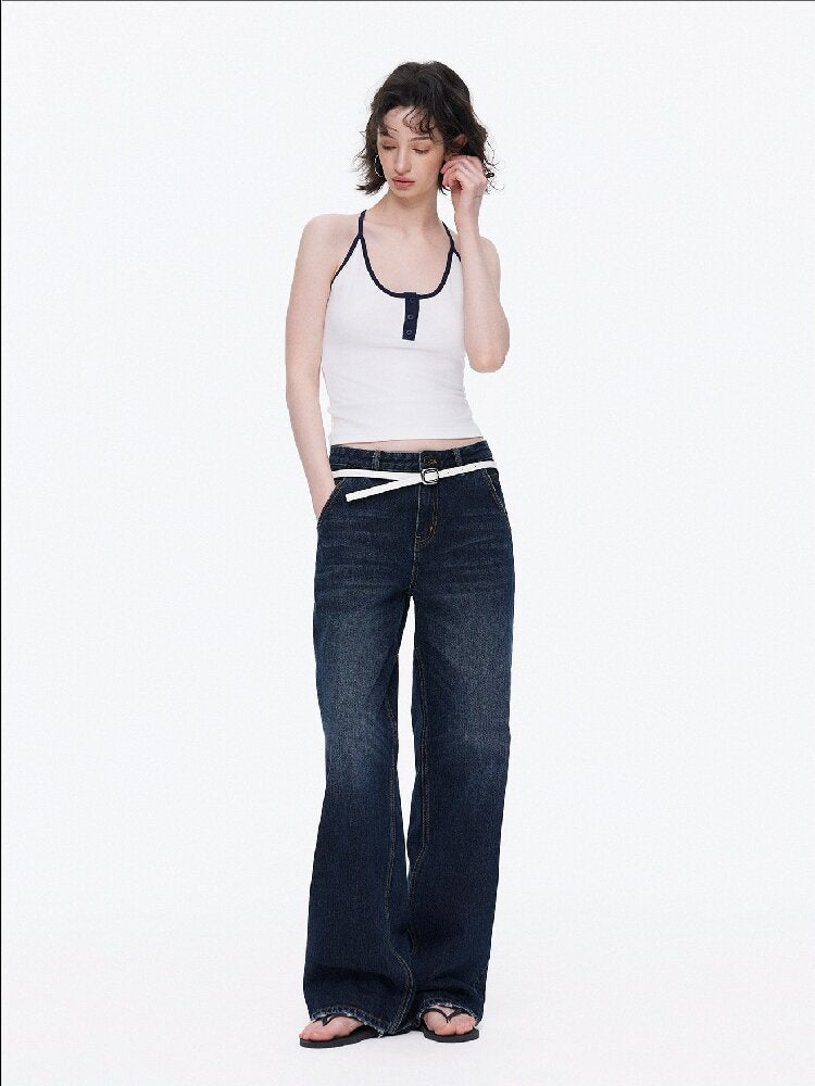 Contrast Slim Button Versatile Vest【s0000015921】