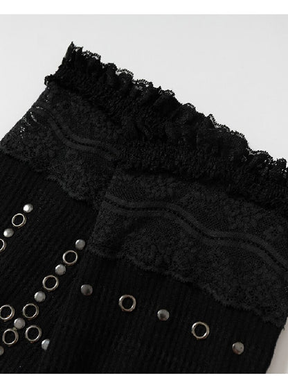 Lace Rhinestone Knit Leg Covers【s0000019164】