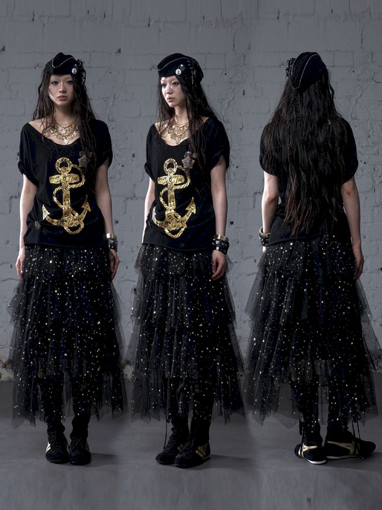 Large neckline loose-fitting T-shirt【s0000012799】