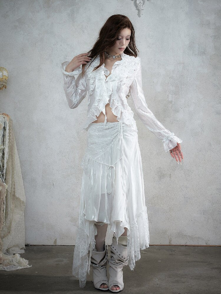 Dreamy Heiress Lace Chiffon Dress【s0000017984】