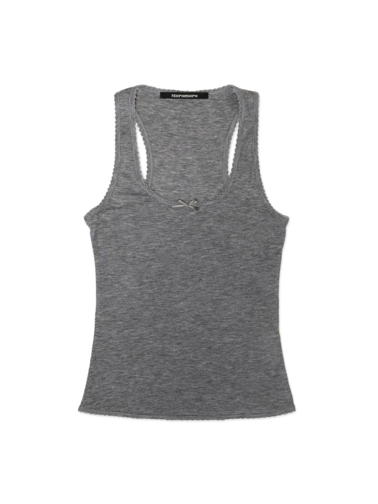Lace bow casual lazy camisole undershirt【s0000013437】