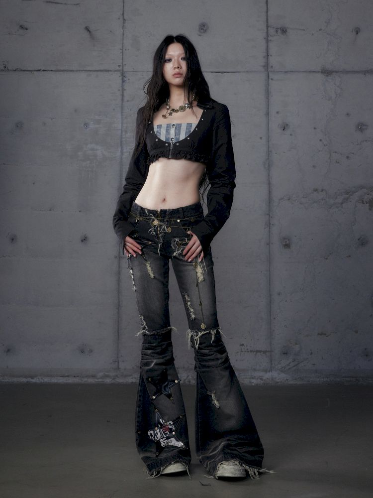 Short low collar long sleeve shirt【s0000013478】