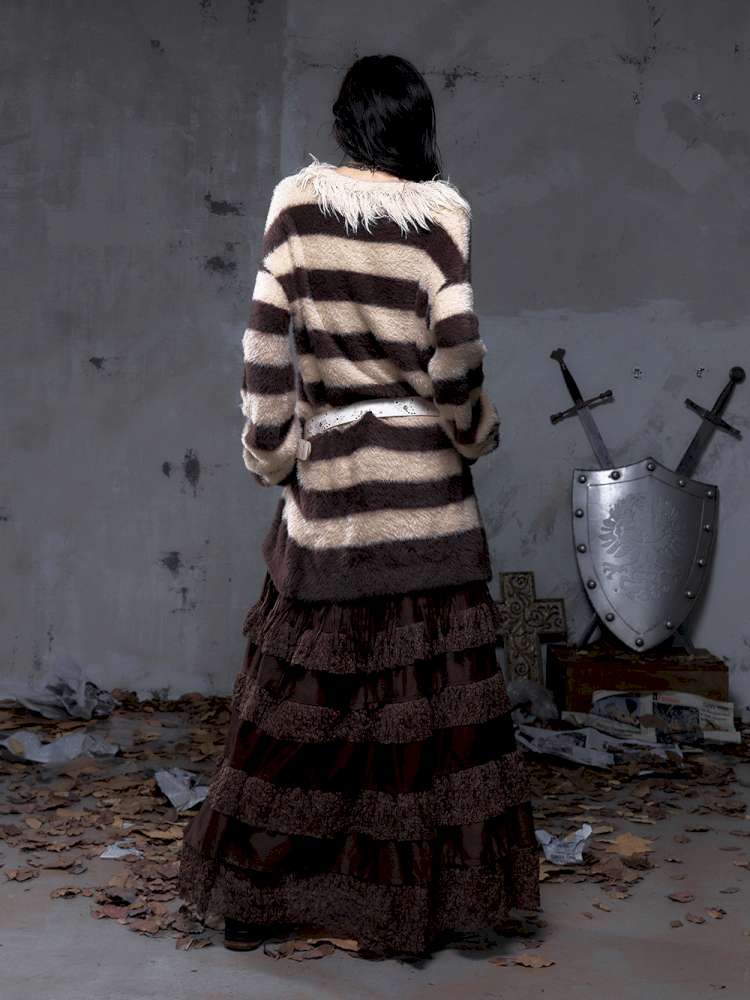 Long-Sleeve Striped Sweater【s0000014474】