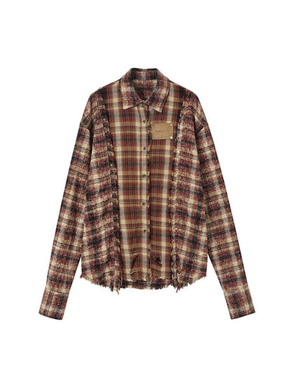 OLD Washed Color Collision Plaid Shirt [S0000009754]