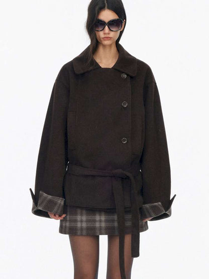 Wool Double Breasted Jacket Set【s0000015061】