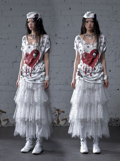 Large neckline loose-fitting T-shirt【s0000012799】