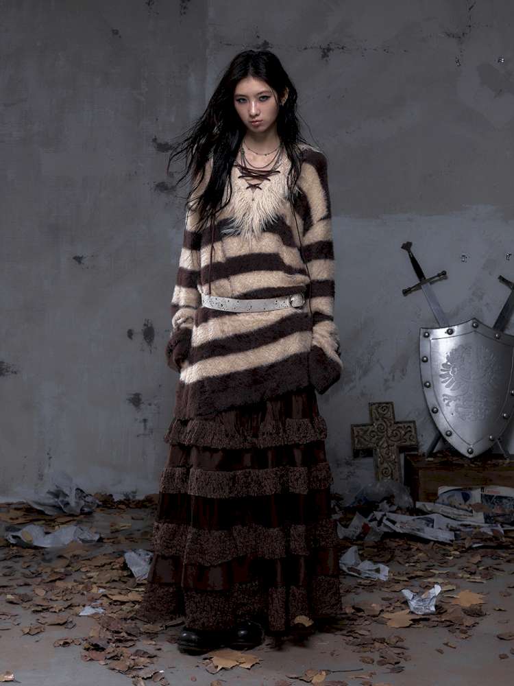 Long-Sleeve Striped Sweater【s0000014474】