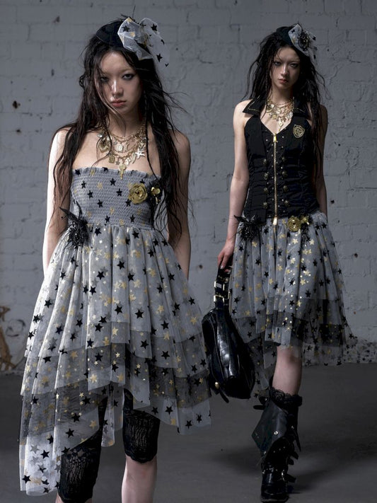Puffy Tulle Two-Way Strapless Half-Skirt【s0000012792】
